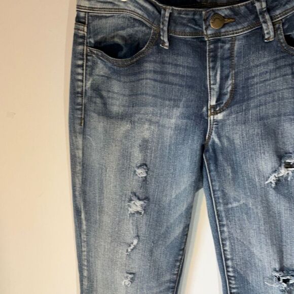 Distressed Bongo Straight Leg Jeans, 5 - Picture 3 of 10